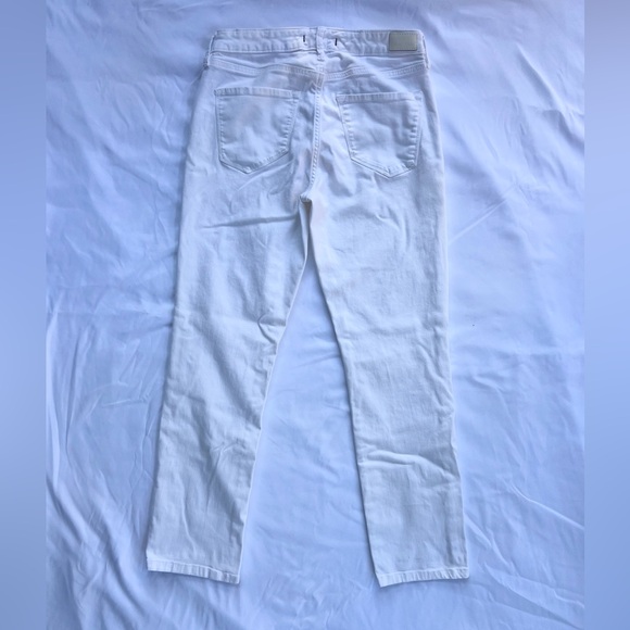 Dear John White Mid Rise Jeans Slim Straight Button Up Optic White Size 26 - Picture 4 of 11
